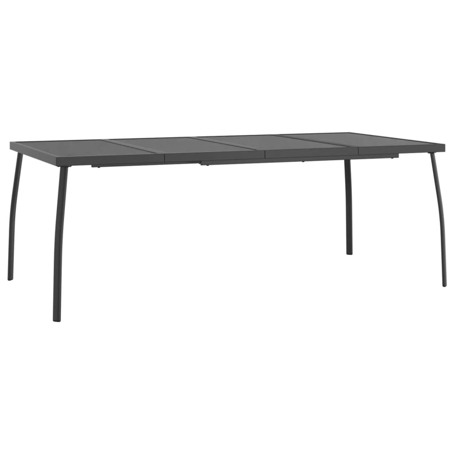 vidaXL Gartentisch Anthrazit 200x100x72 cm Stahlgitter 362735
