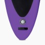 Lila Suprfit Halia SUP Board Heck mit schwarzem EVA-Pad, Ventil und Befestigungsöse.