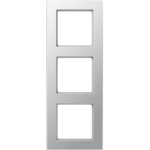 Jung Rahmen 3-fach Aluminium für Schalter und Steckdosen, zur waagerechten oder senkrechten Montage.