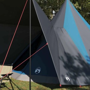 vidaXL Familien-Tipi-Zelt mit Dach Blau und Grau 510 x 690 x 330 cm 42000985