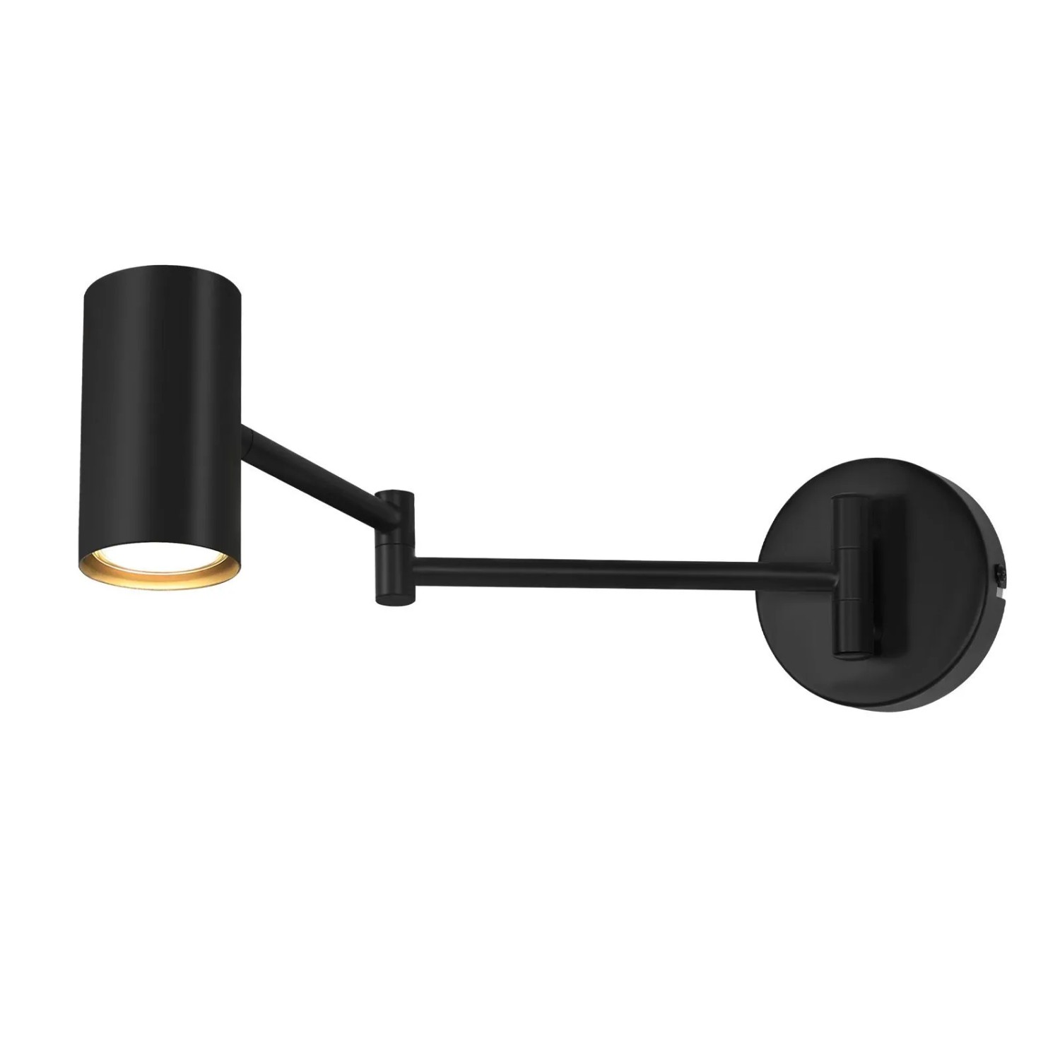 NETTLIFE Applique Murale Noire Vintage Pivotante Métal Rétro Gu10