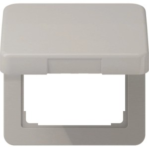Jung Klappdeckel CD500 Platin für Steckdosen, Aluminium eloxiert.