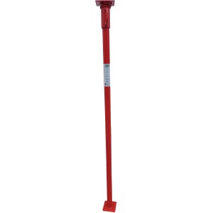 Rote, höhenverstellbare Stahl-Baustütze (165-300 cm) für Bauarbeiten und Renovierungen.