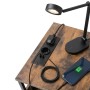 Relaxdays Beistelltisch MDF Eisen Vlies Vintagebraun LED USB-Anschluss Dimmbar 60 cm x 40 cm x 30 cm_4