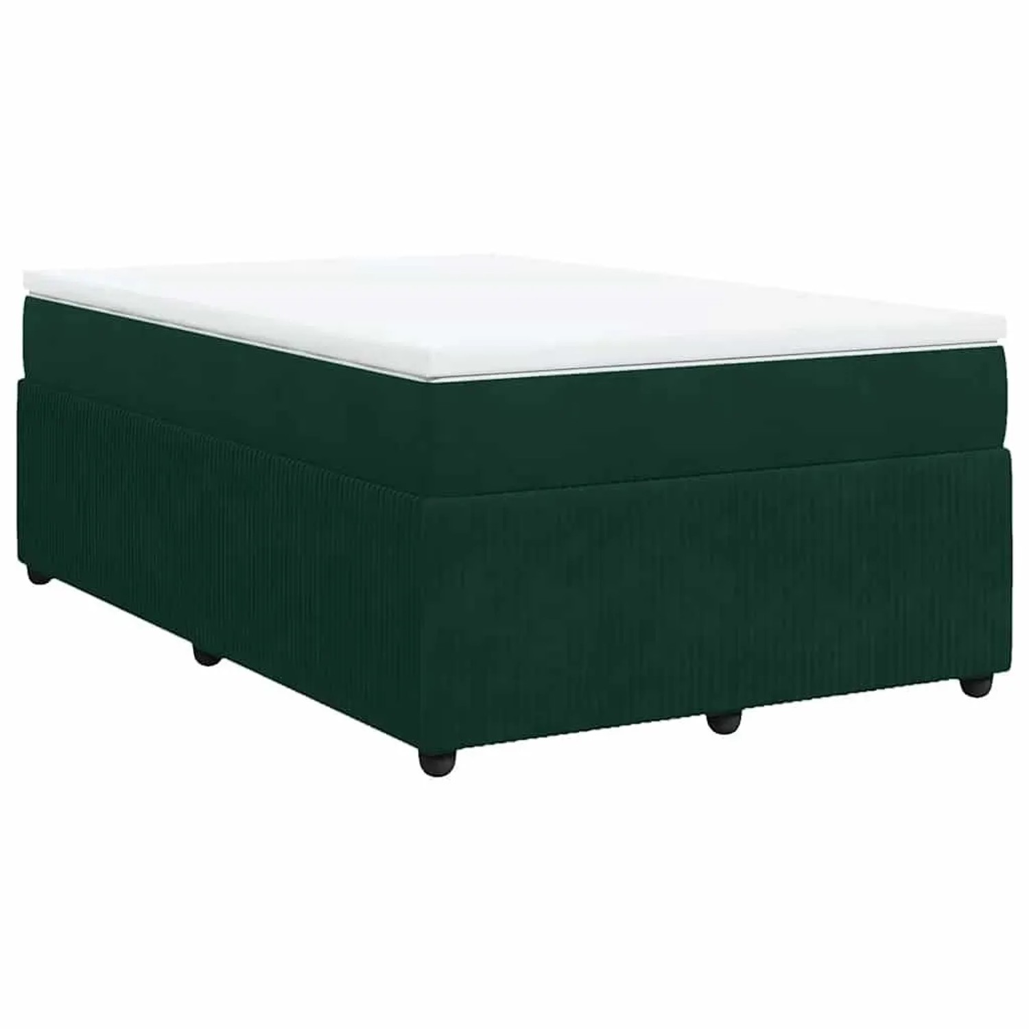 vidaXL Boxspringbett mit Matratze Dunkelgrün 120x200 cm Samt 3285635 günstig online kaufen