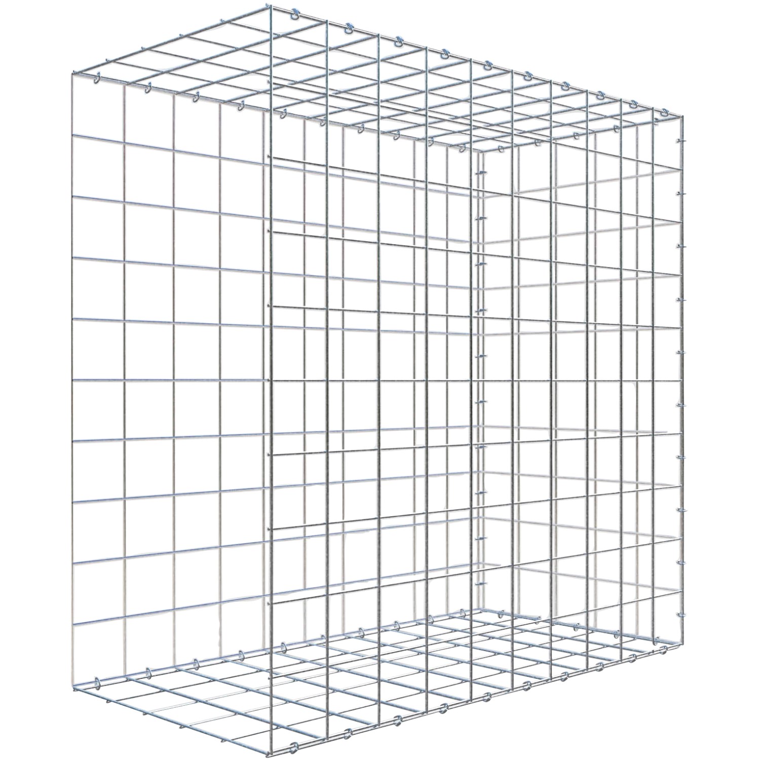 Gabiona C-Ring-Gabione-Anbaukorb Typ 2 100 x 100 x 50 cm Maschenw 10 x 10 cm