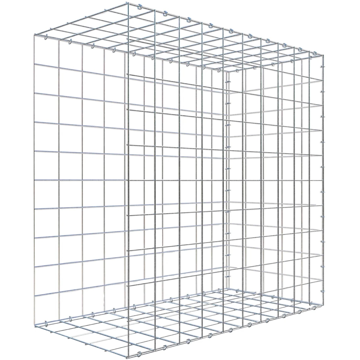 Gabiona C-Ring-Gabione-Anbaukorb Typ 2 100 x 100 x 50 cm Maschenw 10 x 10 cm