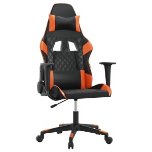 vidaXL Gaming-Stuhl mit Massagefunktion Schwarz und Orange Kunstleder 345517