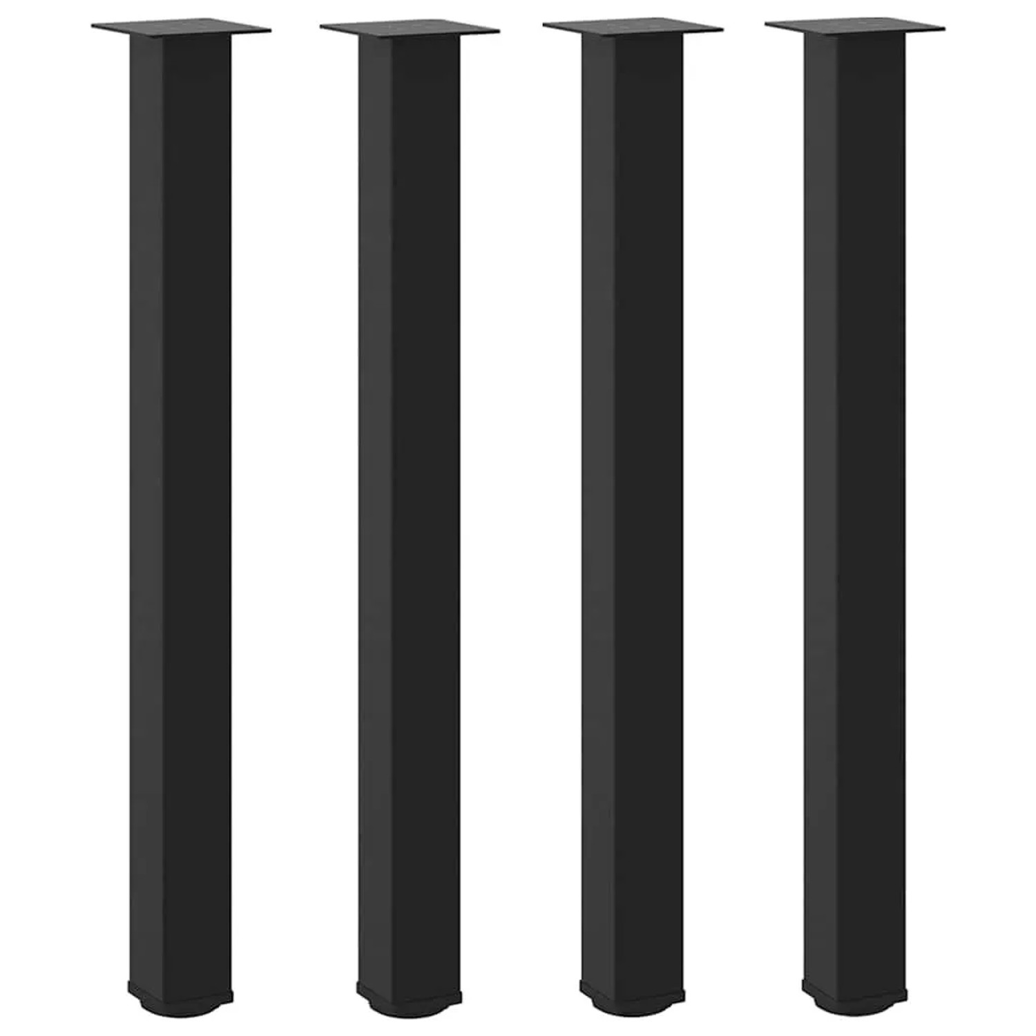 vidaXL Bartischbeine 4 Stk Schwarz 90-92 cm Stahl 4012472 günstig online kaufen