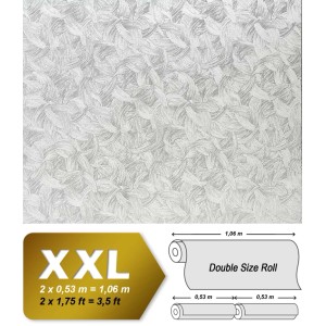 Weiße, überstreichbare Vliestapete mit Strukturmuster (XXL Rolle).