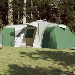 vidaXL Kuppel-Familienzelt 12 Personen Grün Wasserdicht 94346
