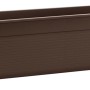 Brauner Florus Balkonkasten Super, 100 cm, aus recyceltem Kunststoff.
