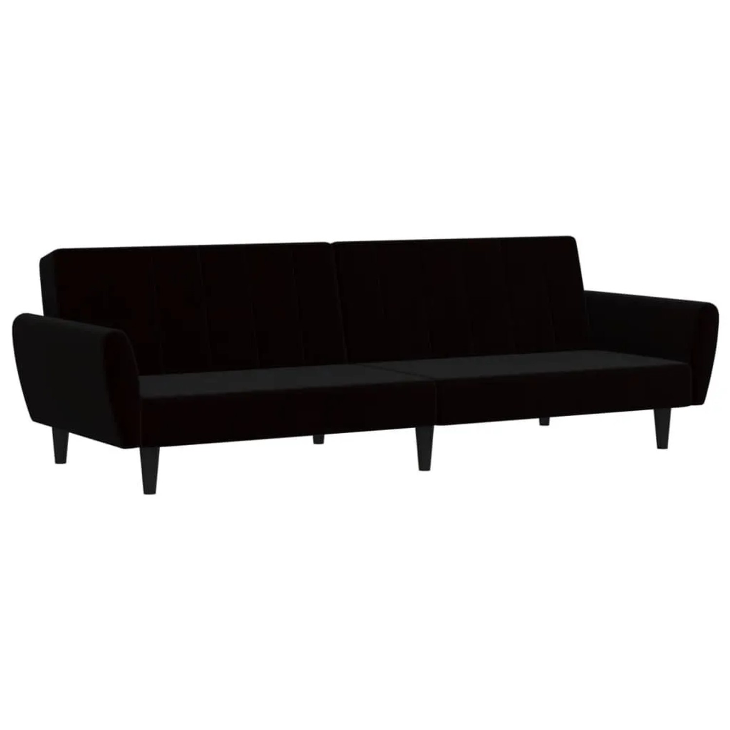 vidaXL Schlafsofa 2-Sitzer Schwarz Samt 375863 günstig online kaufen