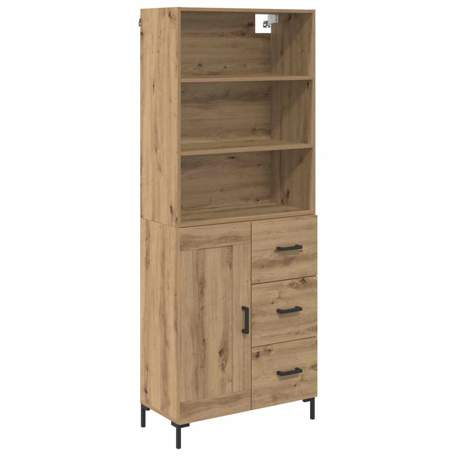 vidaXL Highboard Artisan-Eiche 69,5 x 34 x 180 cm Holzwerkstoff 3415847 günstig online kaufen