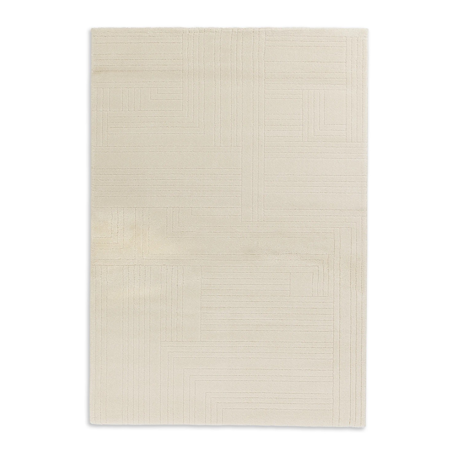 Schöner Wohnen Teppich Pure Design Grafisch 80 cm x 150 cm Creme