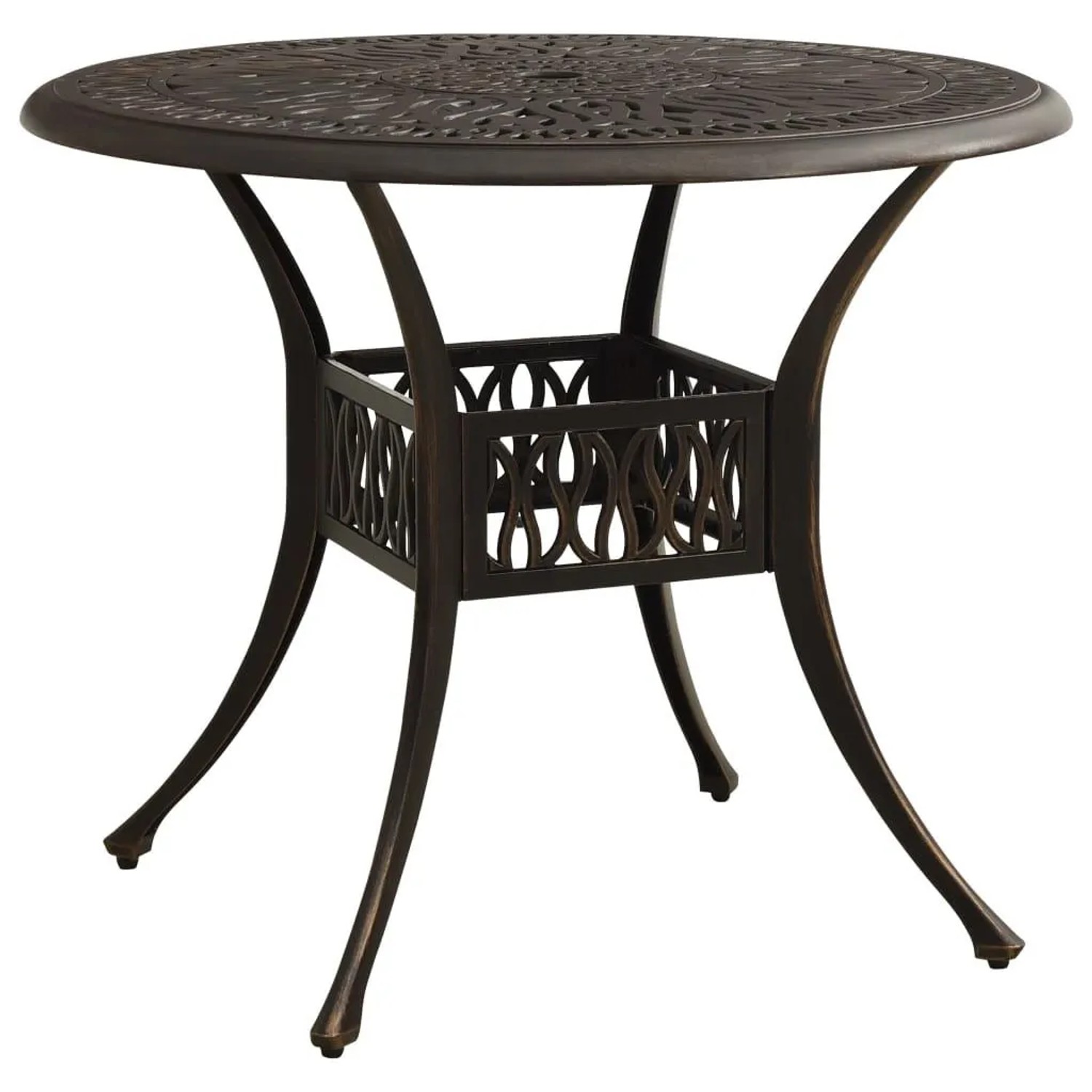 Furnicato Gartentisch Bronzen 90x90x74 Cm Aluminiumguss