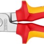 Knipex Elektro-Installationszange, 200mm, verchromt, mit rot-gelben Griffen.