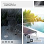 Wetterfeste Tectake Sonnenliege Lorella aus Aluminium, gepolstert und klappbar, grau.