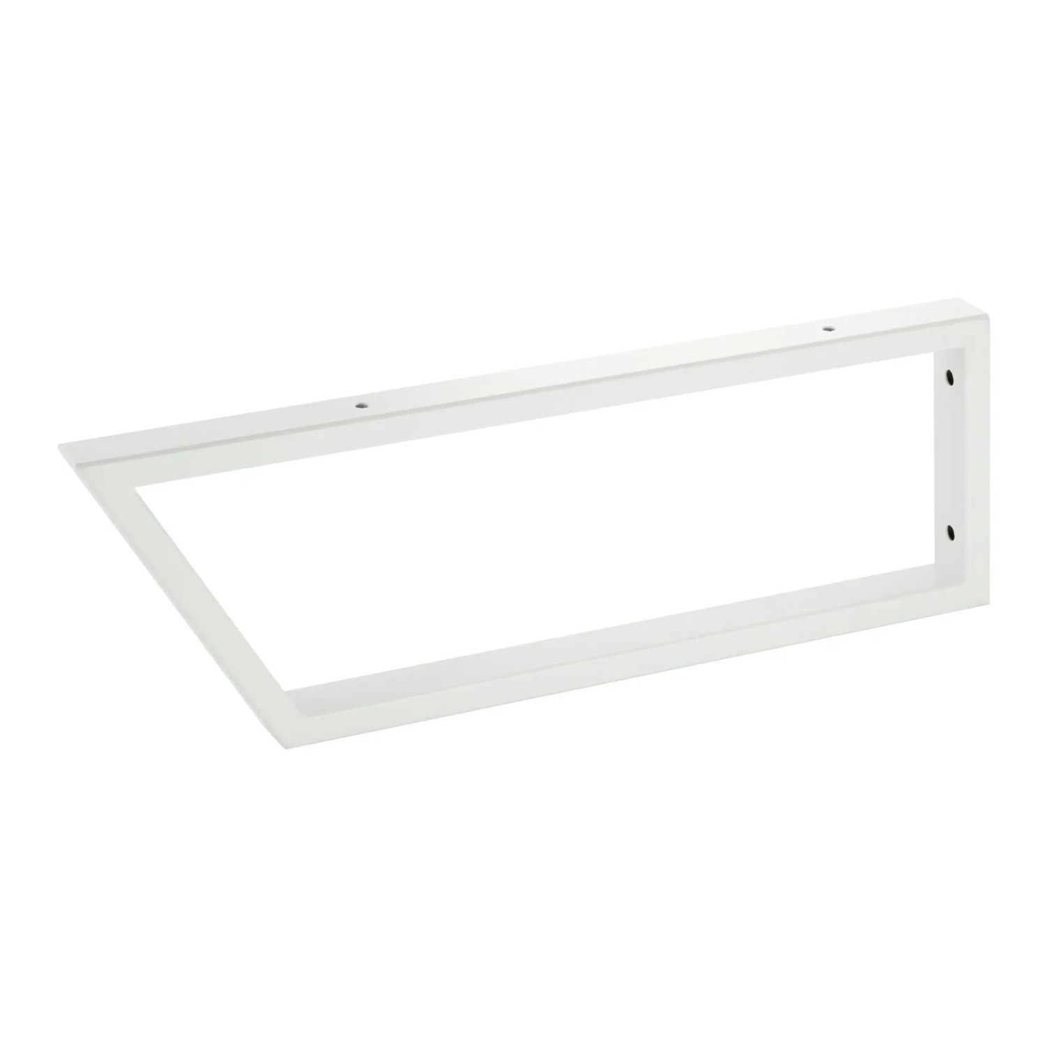 SOTECH 1 x Waschtischkonsole TWK500 500 x 150 mm Stahl Weiß Matt Vorderseite 60 Grad Abgeschrägt