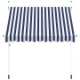 vidaXL Einziehbare Markise, 250 cm, blau-weiß gestreift. Ideal für Terrasse & Balkon.