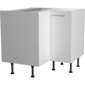 Optifit Eckunterschrank Bengt932, 90x90 cm, weiß, mit Tür und Griff. Küchen Eckschrank zur optimalen Raumnutzung.