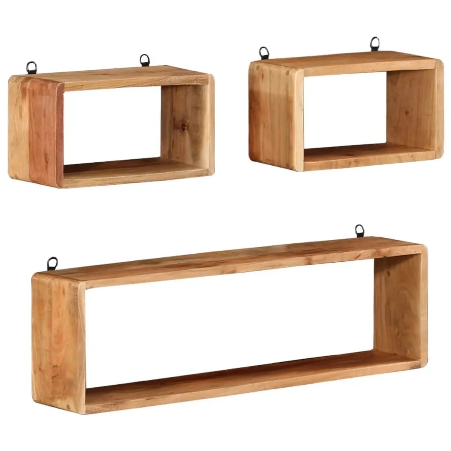 vidaXL 3-Tlg Würfelregal-Set Massivholz Akazie 328262_11