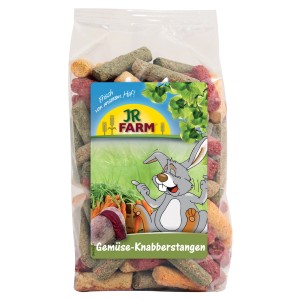 JR Farm Knabberstangen Gemüse, 125g Packung Nagerfutter mit Karotten, Rote Bete und Kräutern.