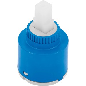 Keramikkartusche 35mm für Küchenarmatur, blau/weiß, Ersatzteil für baliv Armaturen.