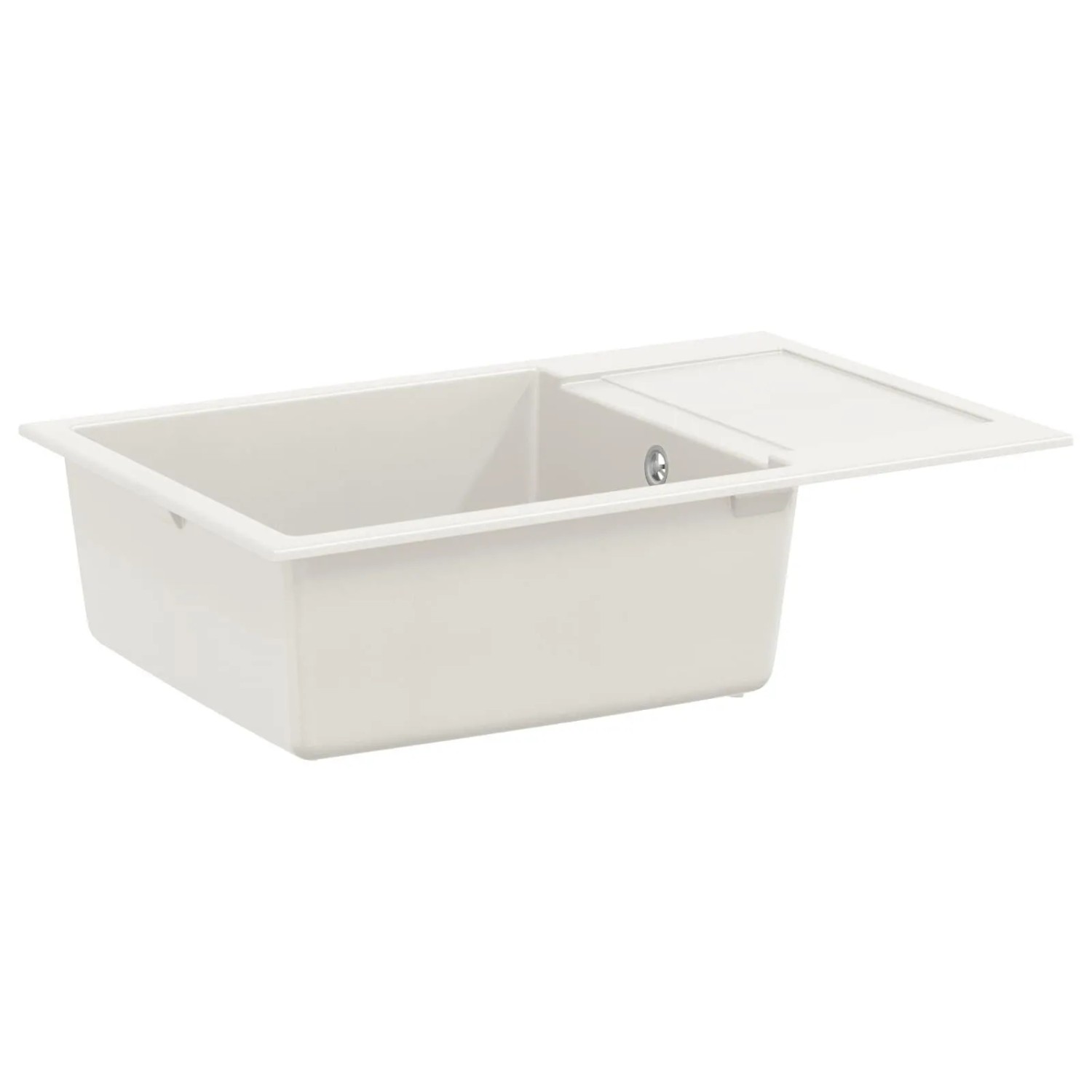 vidaXL Waschbecken Weiß 780 x 500 mm 80% Quarz und 20% Harz 42028403