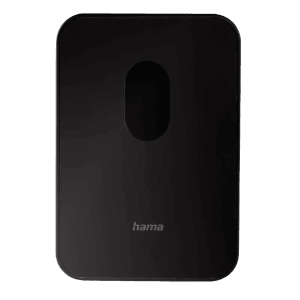 Schwarzes Hama Kartenetui Fantastic Feel für iPhone mit MagSafe.