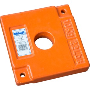 Krause Climtec Ballastgewicht, 10 kg, orange, für sicheren Stand von Gerüsten.