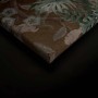Detailaufnahme: Bricoflor Wandbild Pfau Gold, Leinwandbild mit Blumen und Vögeln.