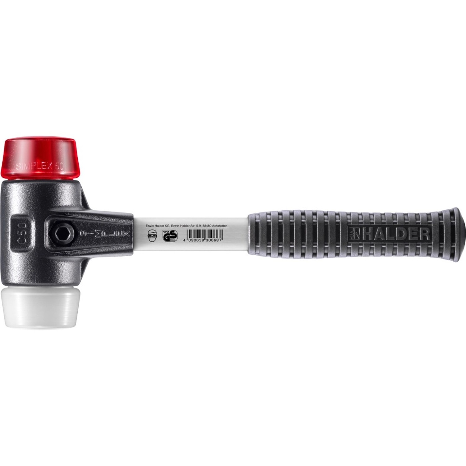 Halder Simplex Schonhammer Ø 50 mm Plastik Rot   Superplastik mit Verstärkt günstig online kaufen