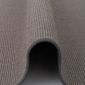 Detailansicht: Runder, anthrazitfarbener Sisal Teppich (100x100cm) von Snapstyle Natur.