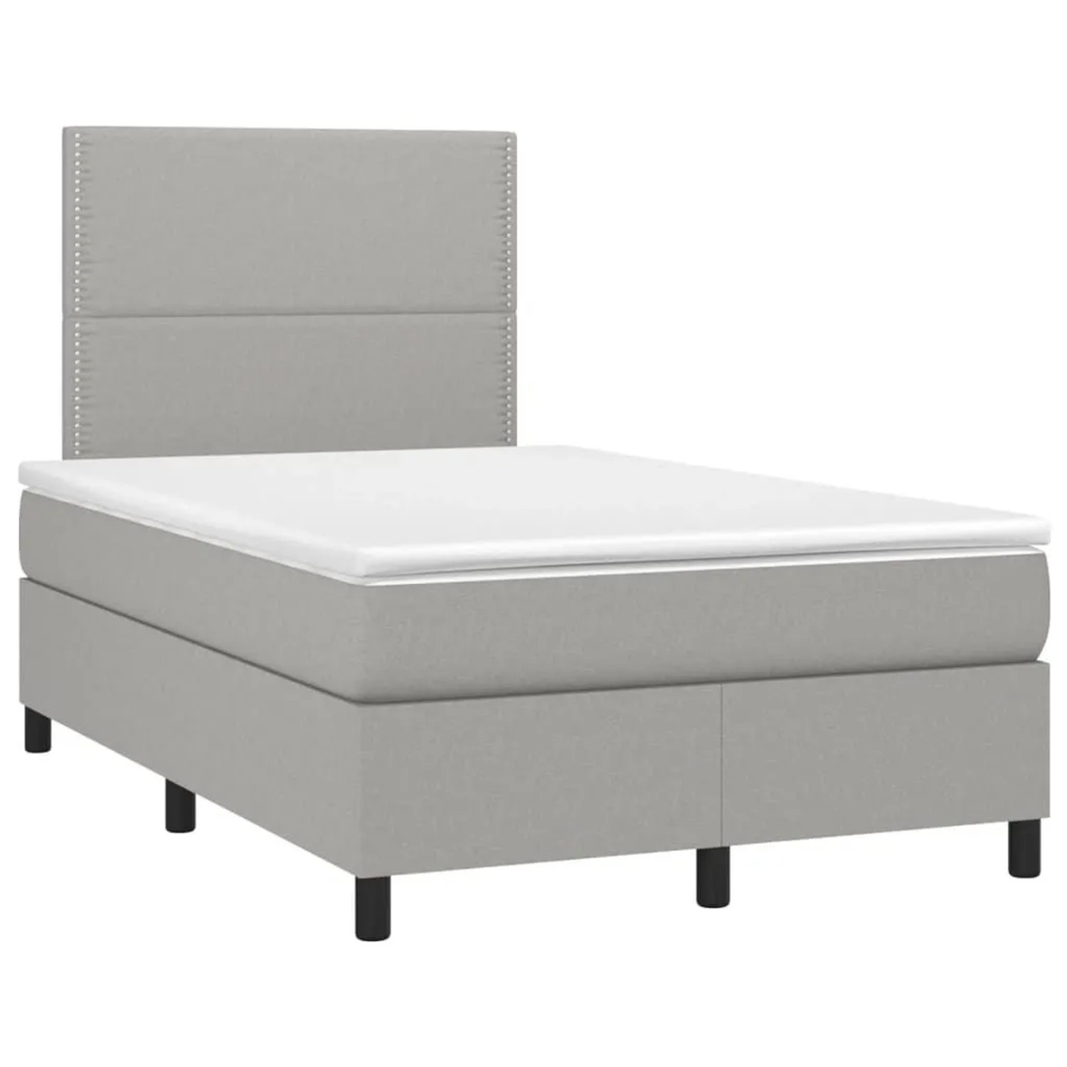 vidaXL Boxspringbett mit Matratze Hellgrau 120x190 cm Stoff 3269874 günstig online kaufen