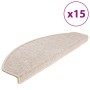 vidaXL Stufenmatte, 15er Set, taupe, 65x24cm, halbrunde Form.