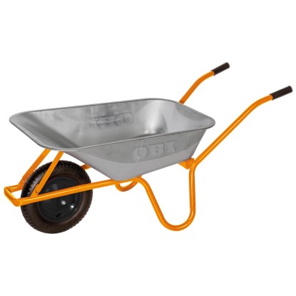 OBI Gartenschubkarre 85 l Luftrad mit Kugellager 120 kg Tragkraft