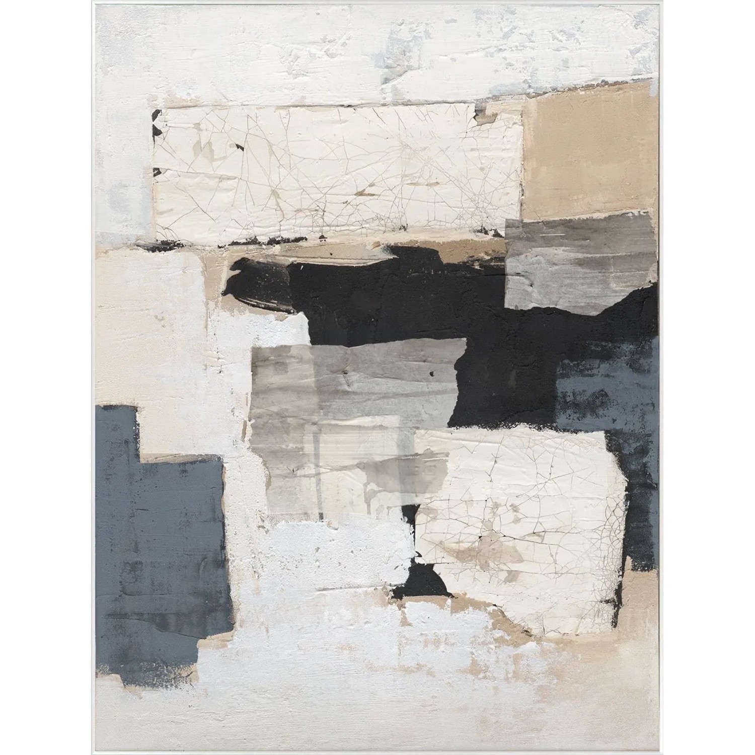 Art Universe Leinwandbild Facets in Natural Shades 90 x 120 cm