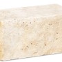 Getrommelter Travertin Mauerstein Ivory Classic, 15x20x35 cm, für Mauern und Beeteinfassungen.