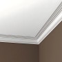 Eckleisten Set: 12 weiße Zierleisten (24m) aus Polyurethan Hartschaum für Decke und Wand.