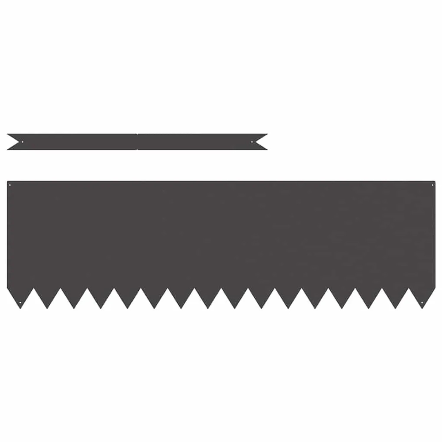 vidaXL Raseneinfassung 10 Stk Schwarz 100 x 0,05 x 20 cm 865967