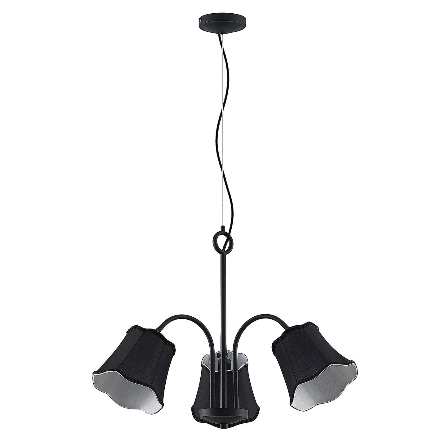 Lucande Pendelleuchte Binta 9639458 Retro Vintage Antik in Schwarz aus Text günstig online kaufen