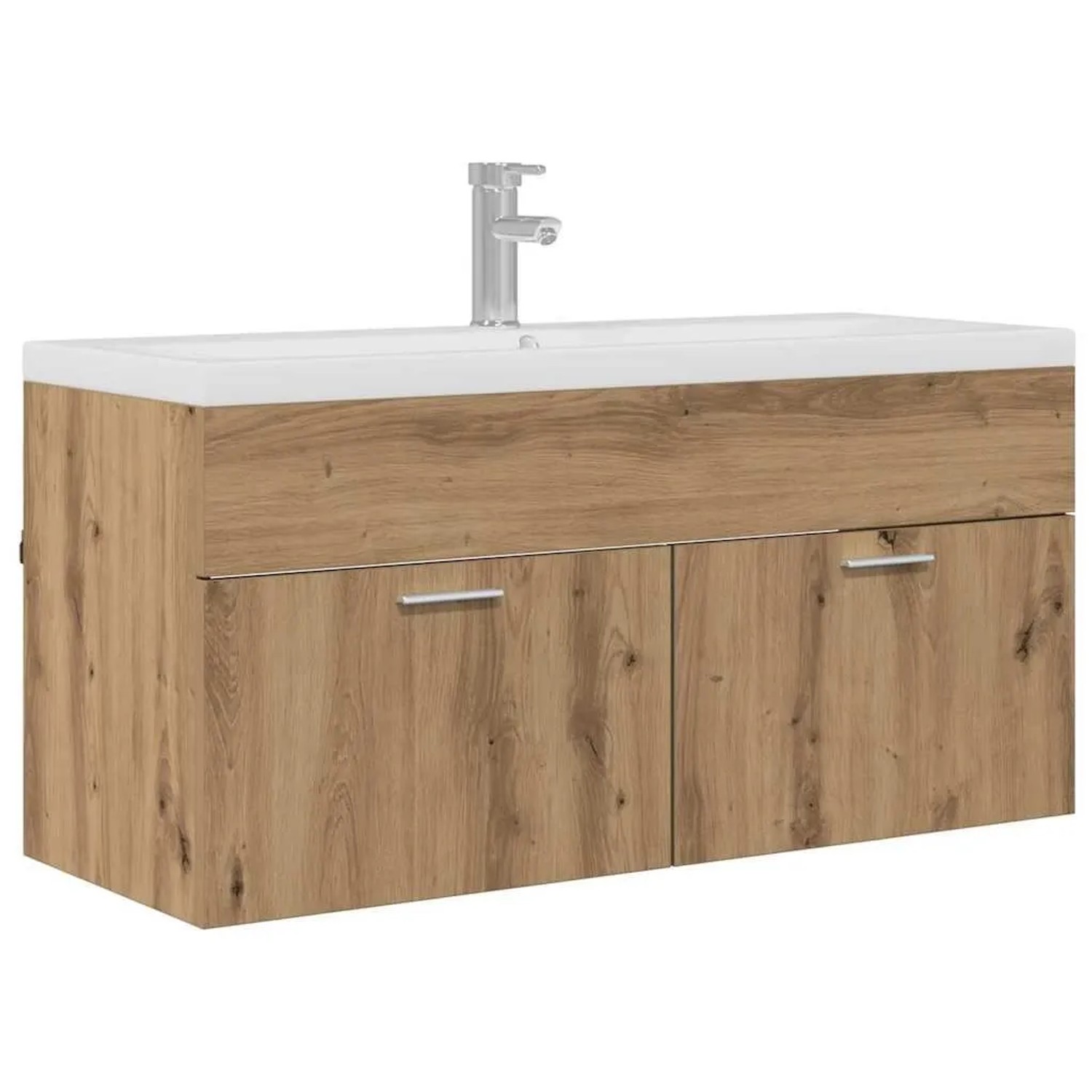 vidaXL Badezimmerschrank Wandmontiert Artisan-Eiche 100 x 38,5 x 46 cm 3415 günstig online kaufen