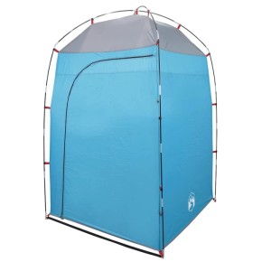 Blaues vidaXL Duschzelt für Camping. Wasserdichtes Umkleidezelt mit Reißverschluss, ideal für Outdoor-Aktivitäten.