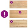 vidaXL Fensterbänke, 2 Stk., Eiche massiv, unbehandelt, 90x40 cm. Holzmaserung und Farbunterschiede dargestellt.
