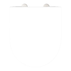 Schütte WC-Sitz D-Form Pro 6 Duroplast mit Absenkautomatik Weiß
