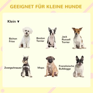 PawHut Hundehütte: Geeignet für kleine Hunderassen wie Mops, Boston Terrier, Jack Russell Terrier.