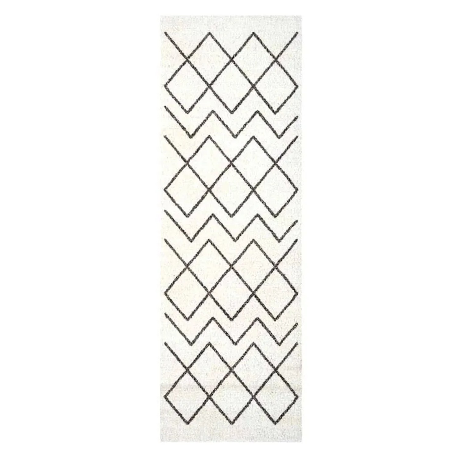 vidaXL Küchen Teppich Weiß 180 x 60 cm Samt 42013422