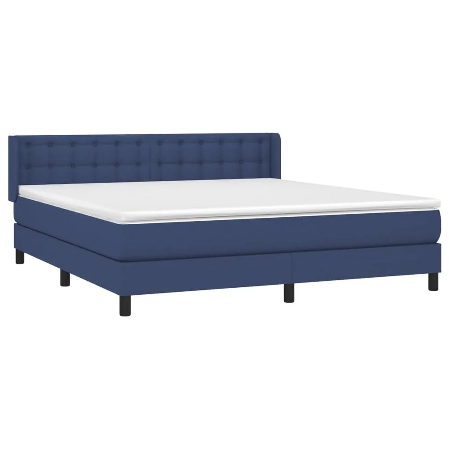 vidaXL Boxspringbett mit Matratze Blau 160x200 cm Stoff 3130047 günstig online kaufen