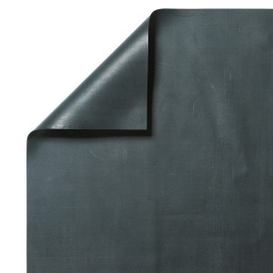 Schwarze Heissner PVC-Universalfolie, 0,5 mm stark, 600x100 cm, für Bau und Garten.